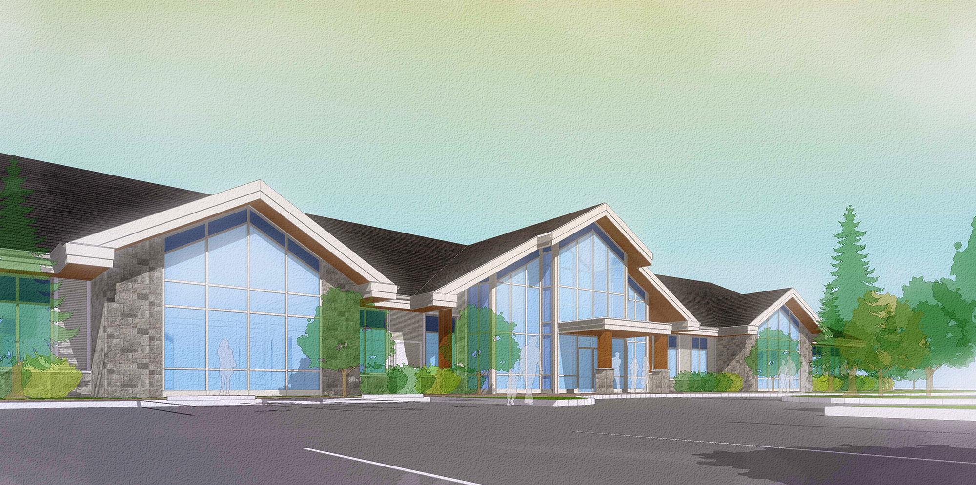 Rendering of Hospice Kingston Kingston ON, designed by IBI Group